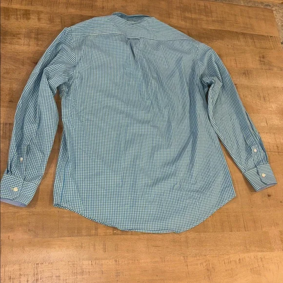 Izod Mens Performance Stretch Non-Iron Plaid Button-Front Shirt Top Medium - Picture 5 of 6